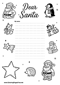 Wish List with Christmas Characters