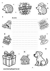 Wish List with Christmas Elements PDF