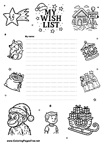 Wish List with Gift Ideas Printable