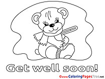 Illness download Get well soon Coloring Pages