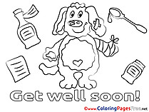 Puppy Coloring Sheets Get well soon free