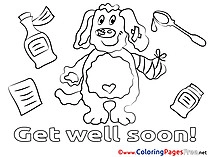 Puppy Coloring Sheets Get well soon free