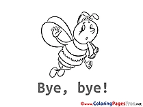 Bee Good bye free Coloring Pages