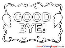 goodbye coloring pages