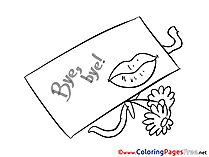 Letter download Good bye Coloring Pages