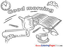 Book Good Morning free Coloring Pages