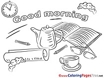 Book Good Morning free Coloring Pages