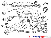 Kettle download Good Morning Coloring Pages