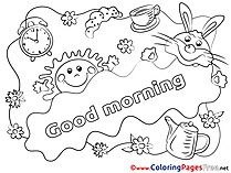 Sun printable Good Morning Coloring Sheets