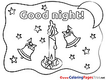 Bells printable Coloring Pages Good Night