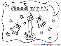 Bells printable Coloring Pages Good Night