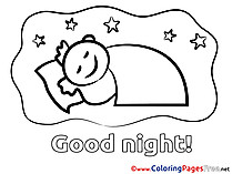 Boy download Good Night Coloring Pages