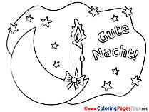 Candle download Good Night Coloring Pages