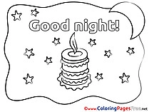 Candle for Kids Good Night Colouring Page
