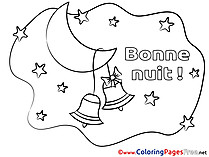 Crescent Bells free Colouring Page Good Night