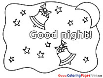 Crescent Bells Good Night Coloring Pages download