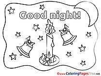 Flame Coloring Sheets Good Night free