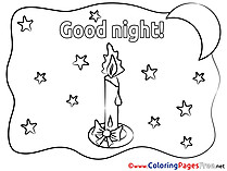 Flame printable Coloring Pages Good Night