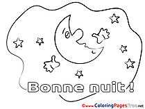 Moon Coloring Pages Good Night for free