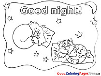 Pillows Good Night Coloring Pages free