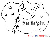 Printable Good Night Coloring Sheets