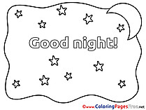 Stars Coloring Sheets Good Night free