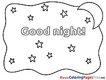 Stars Coloring Sheets Good Night free