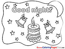 Stars Good Night Colouring Sheet free