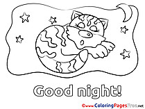 Tiger free Good Night Coloring Sheets