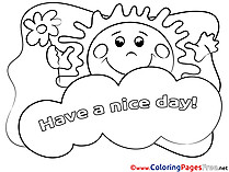 Sun Coloring Sheets Have a nice Day free