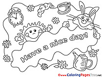 Sun Kids Have a nice Day Coloring Pages