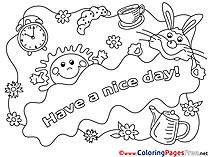 Sun Kids Have a nice Day Coloring Pages