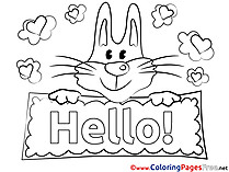 Animal download Hello Coloring Pages