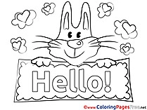 Animal download Hello Coloring Pages