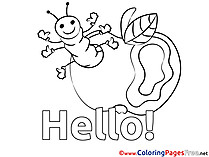 Apple Coloring Sheets Hello free