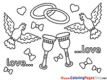 Pigeons Love Coloring Pages download