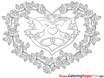 Roses Children Love Colouring Page