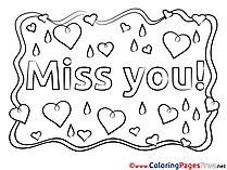 Love Coloring Pages Miss you for free