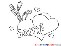 Flowers download Sorry Coloring Pages