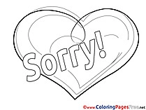 Sorry coloring cards