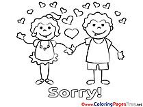 Love Coloring Pages Sorry for free