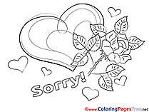 Rose Colouring Sheet download Sorry