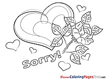 Rose Colouring Sheet download Sorry