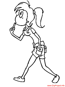 Girl coloring sheet free