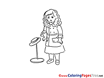 Hat printable Coloring Sheets Girl download