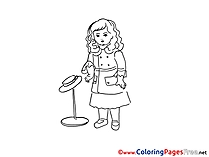 Hat printable Coloring Sheets Girl download