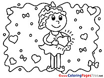 Hearts Kids free Coloring Page