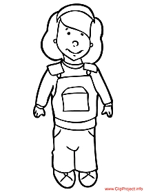 Little girl color sheet