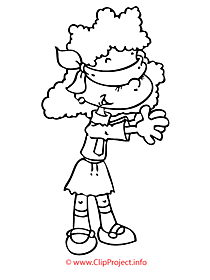 Playing girl coloring page for free