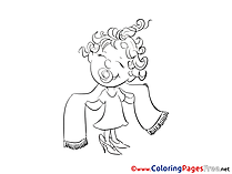 Towel for Kids printable Colouring Page